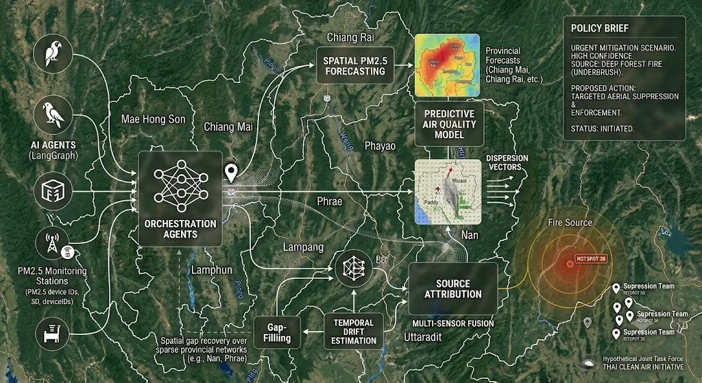 Agentic AI for PM2.5 Monitoring