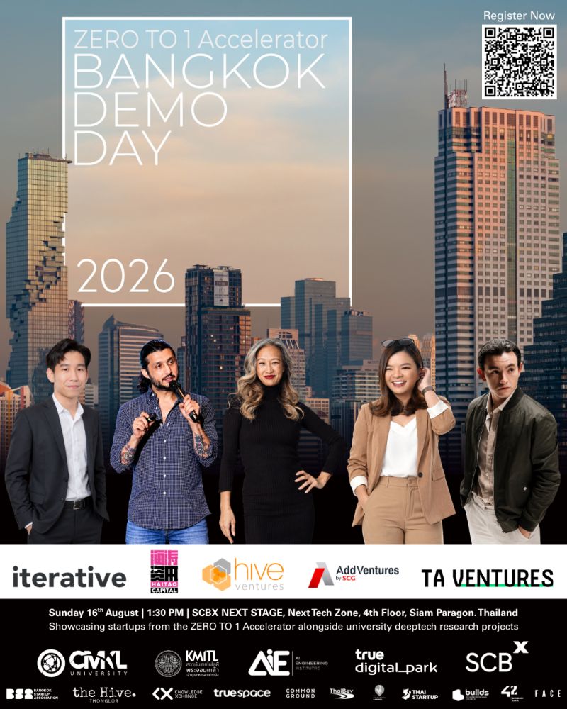 Bangkok Demo Day 2026, Join us for a day of bold ideas, breakthrough technology, and venture pitches. 