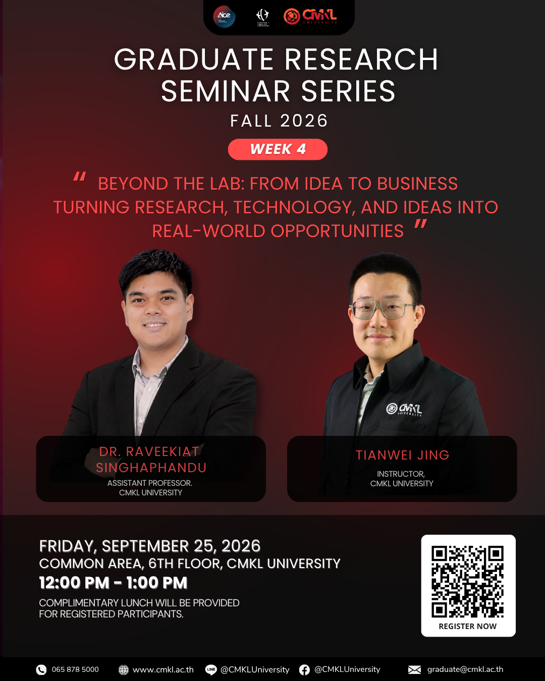 Beyond the Lab: From Idea to Business – Turning Research, Technology, and Ideas into Real-World Opportunities